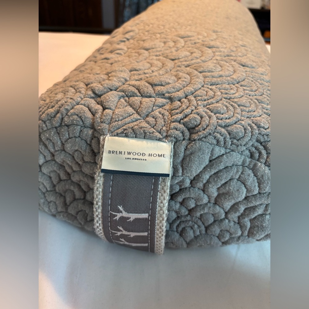 Luxurious Gray Yoga Bolster Pillow